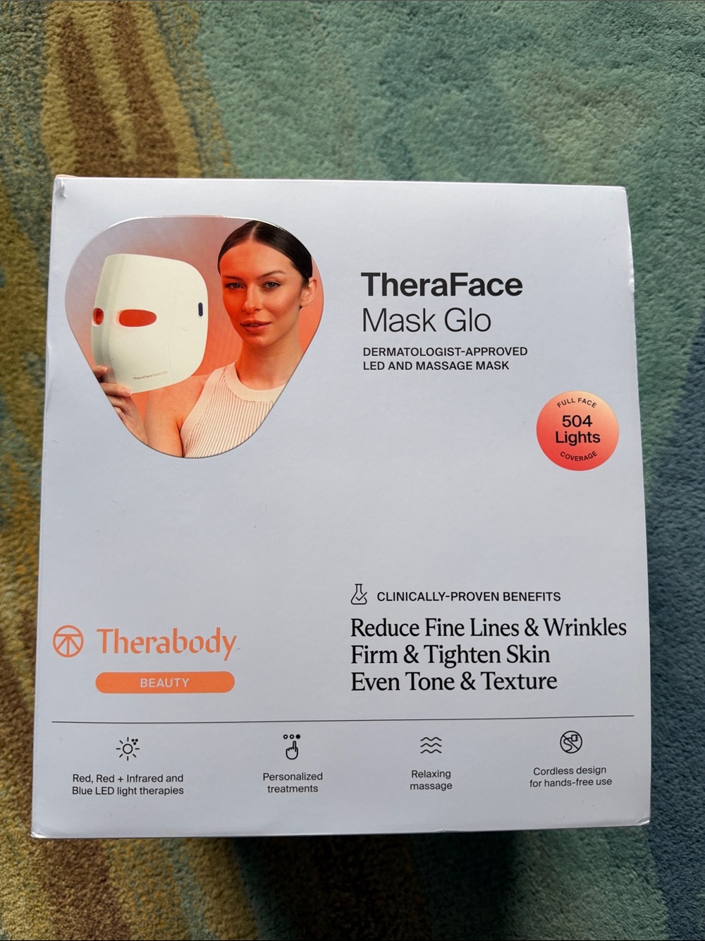 Like New Therabody Theraface Mask Glo LED Facial Mask